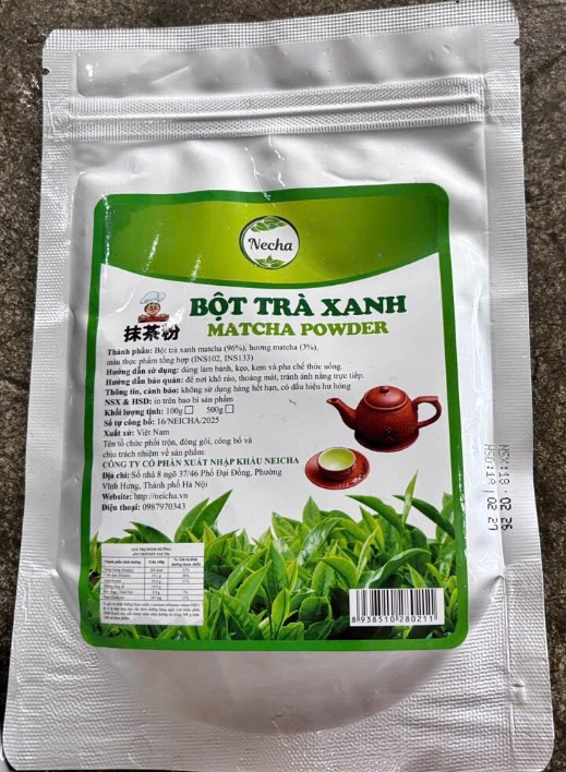 Bột trà xanh Necha 100g